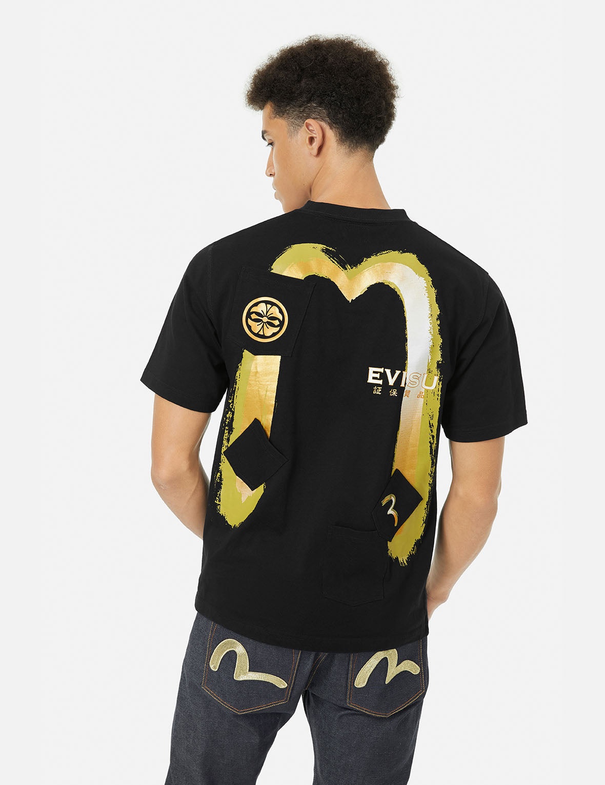 Multi-Pocket Print and Seagull Brushstroke Daicock Print Regular Fit T-Shirt - 2