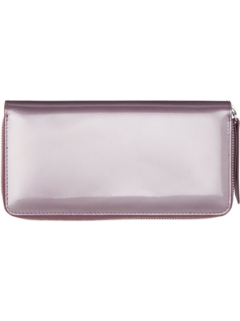 Maison Margiela Pink Four Stitches Zip-Around Wallet outlook