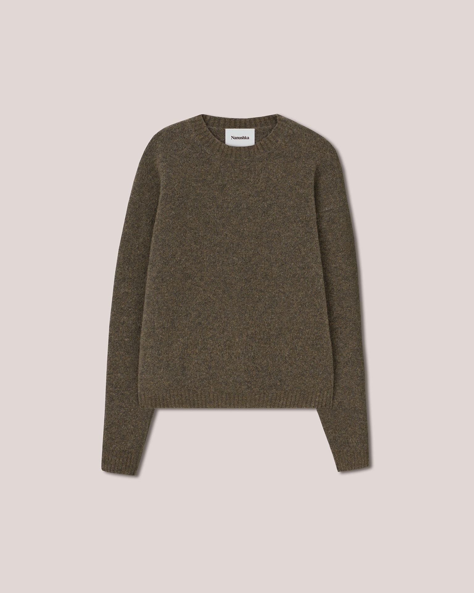 LOKI - Compact boucle crew neck sweater - Moss - 4