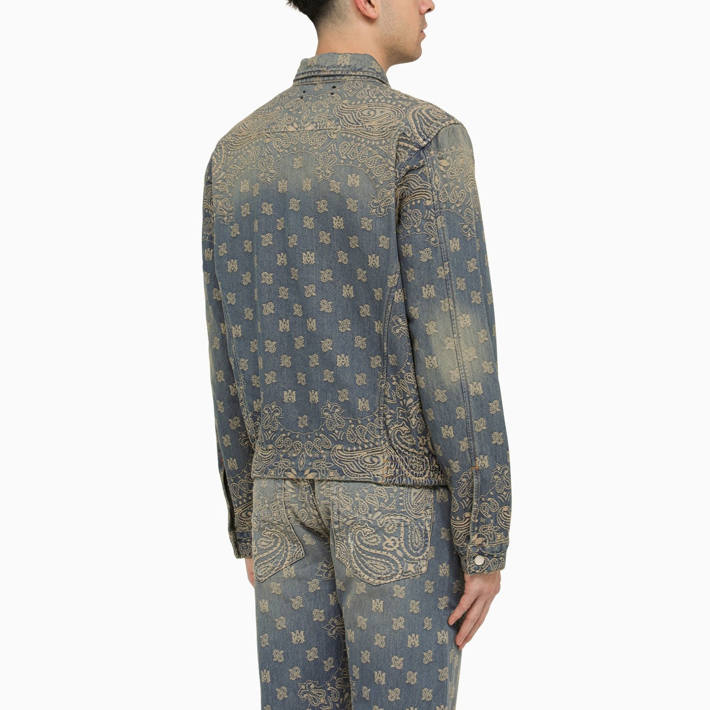 Amiri Denim Bandana Pattern Jacket - 3