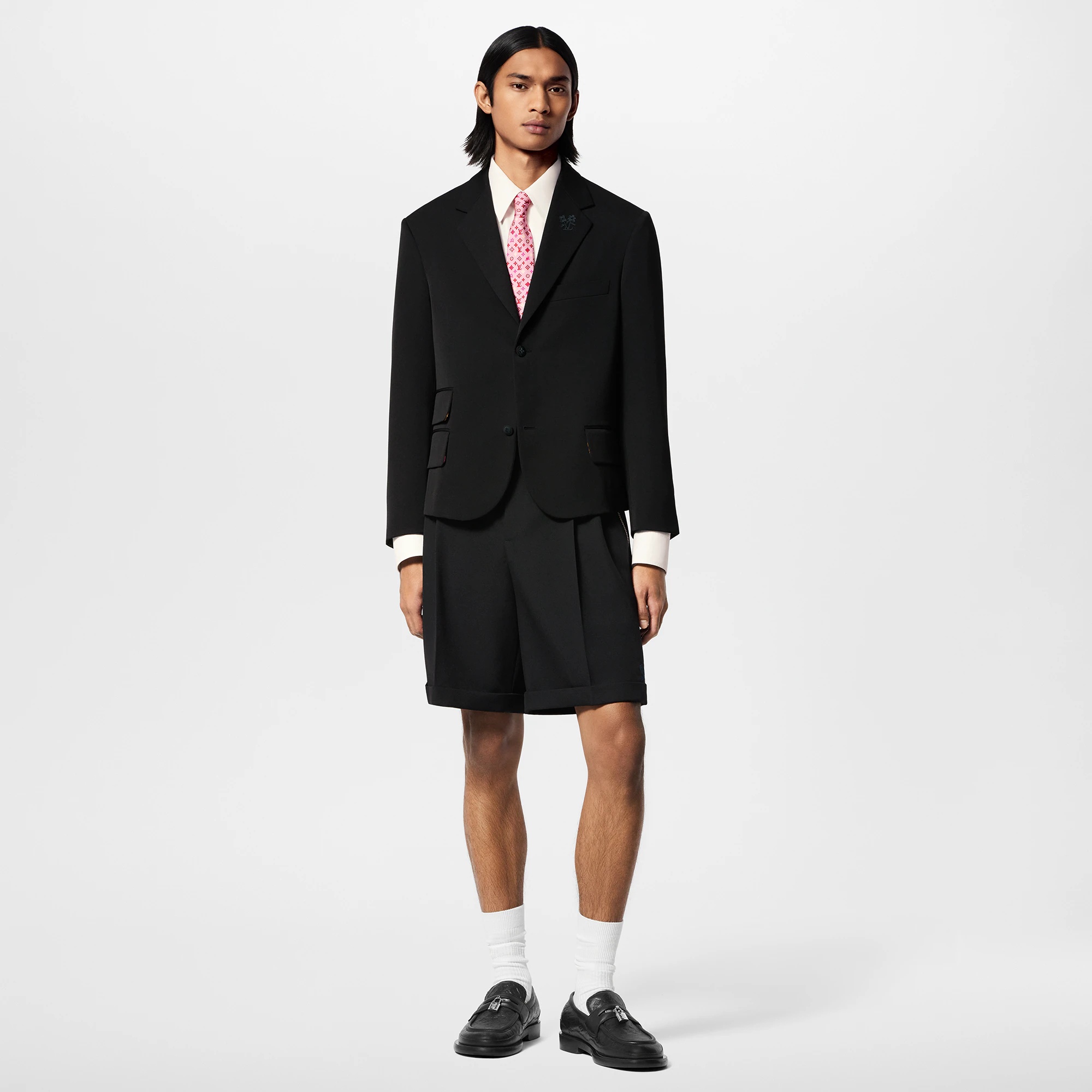 Embroidered Signature Wool Tailored Jacket - 4