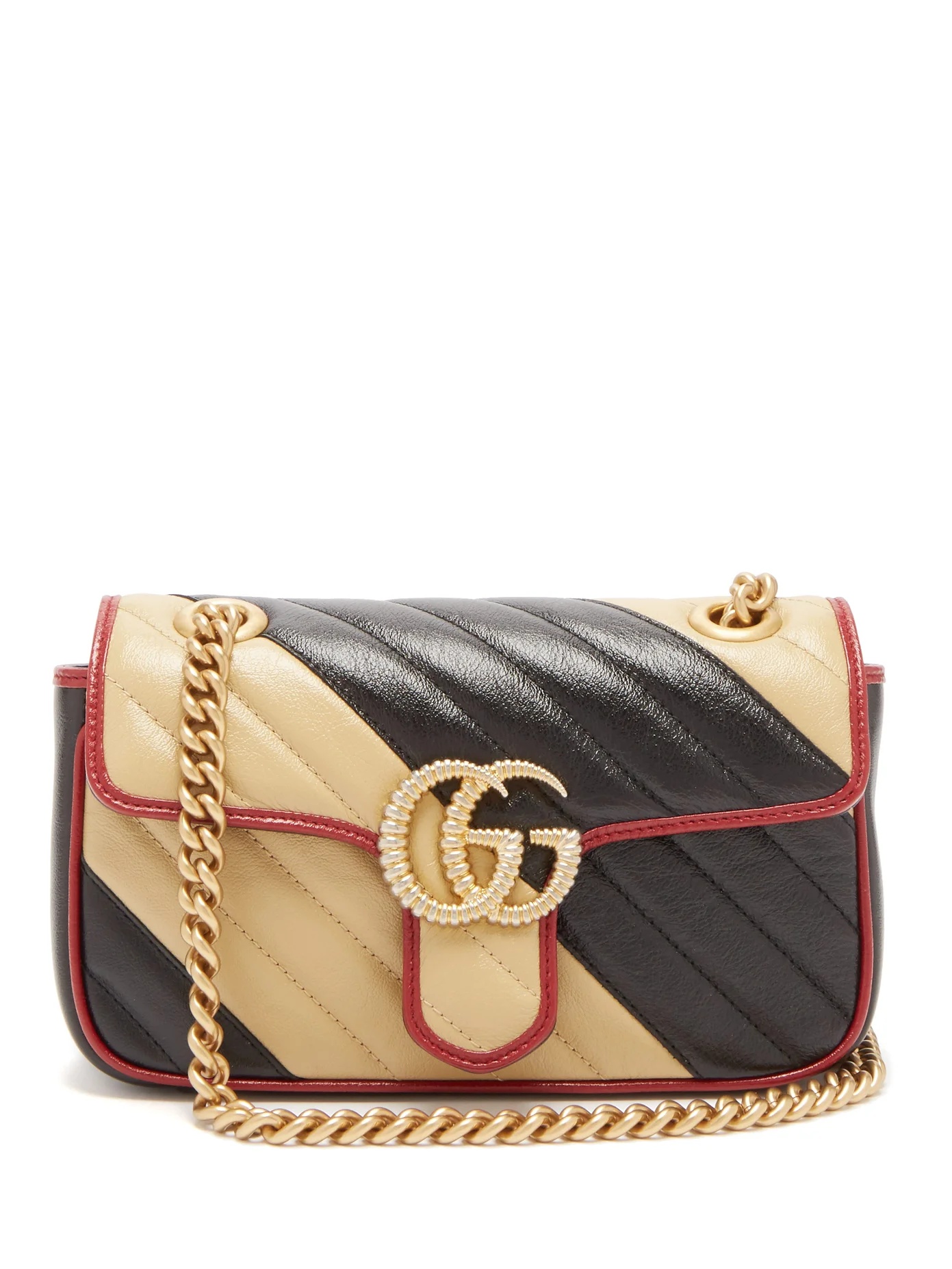 GG Marmont bi-colour leather cross-body bag - 1