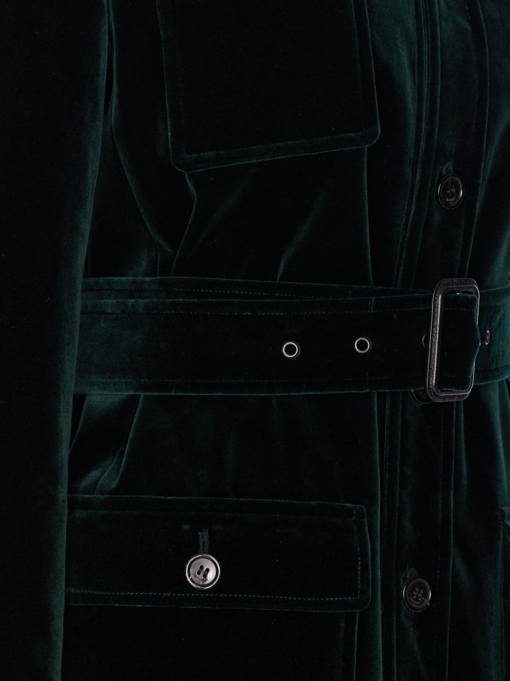 belted velvet jacket - 3
