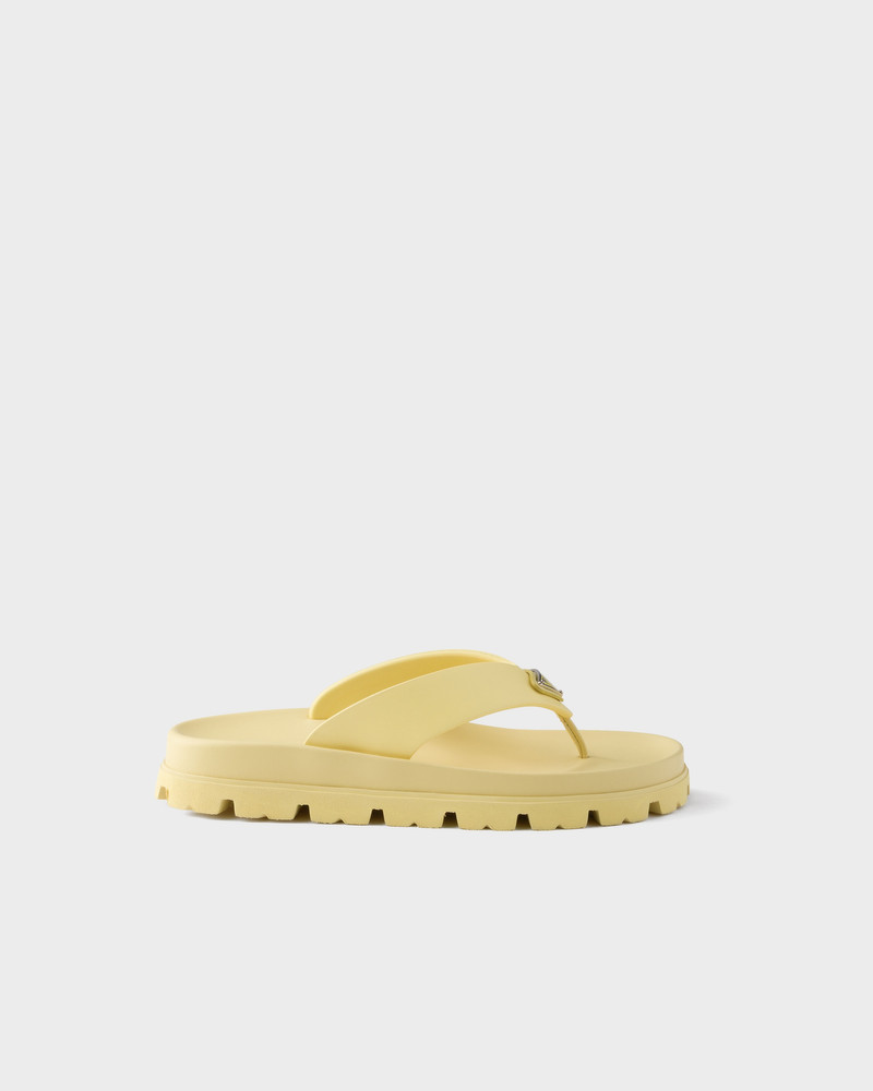 Prada Rubber thong sandals outlook