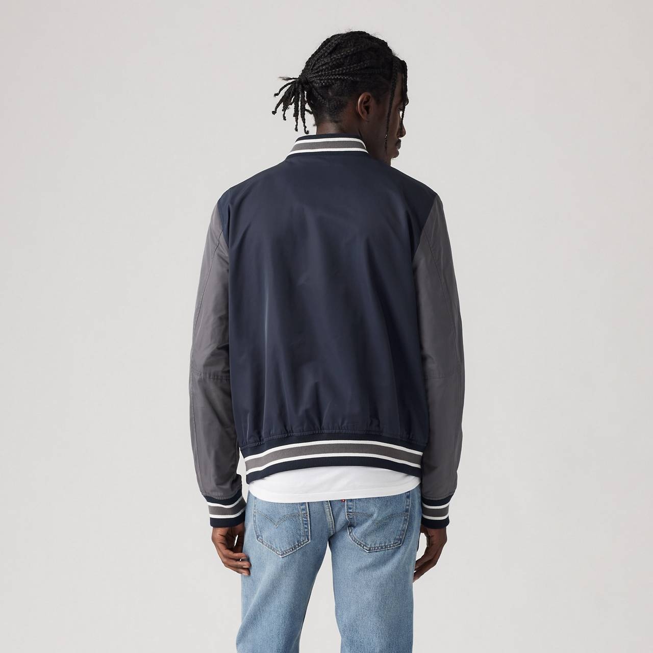 LIGHTWEIGHT COLORBLOCK VARSITY JACKET - 2