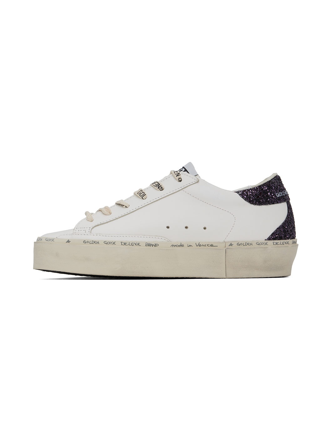 White & Purple Hi Star Classic Sneakers - 3