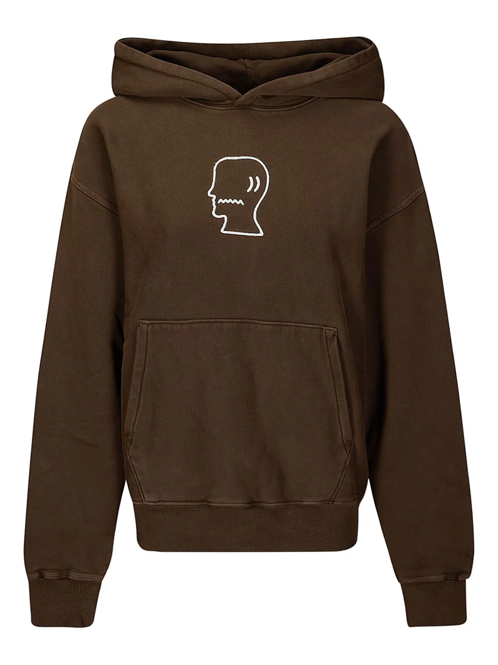 embroidered-logo hoodie - 1