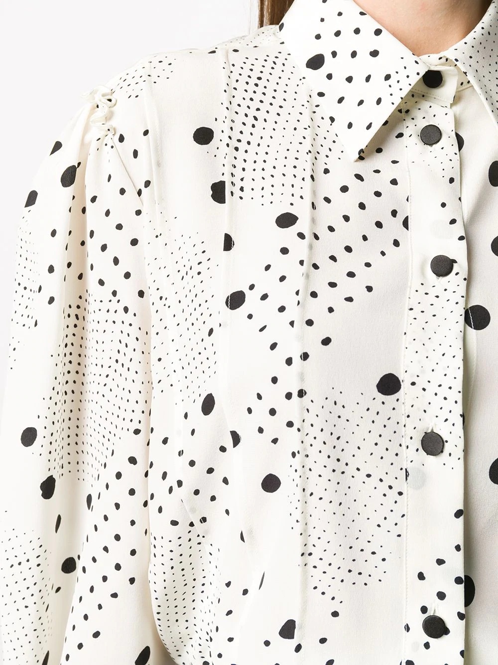 polka dot long-sleeve shirt - 5