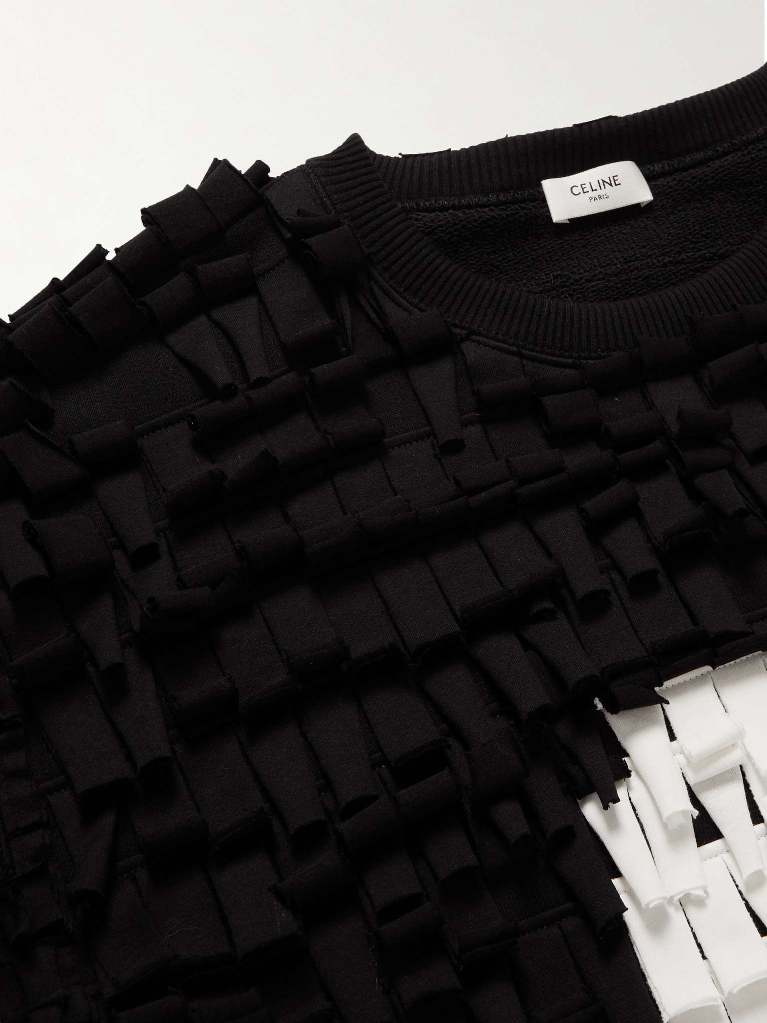 Fringed Logo-Print Cotton-Blend Sweater - 6