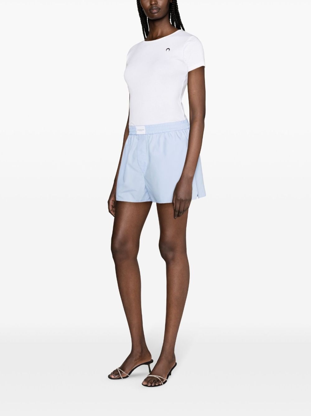 logo-patch cotton shorts - 3