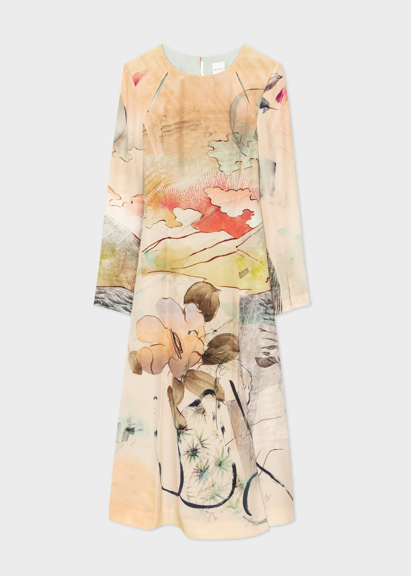Nude 'Narcissus' Silk Dress 1
