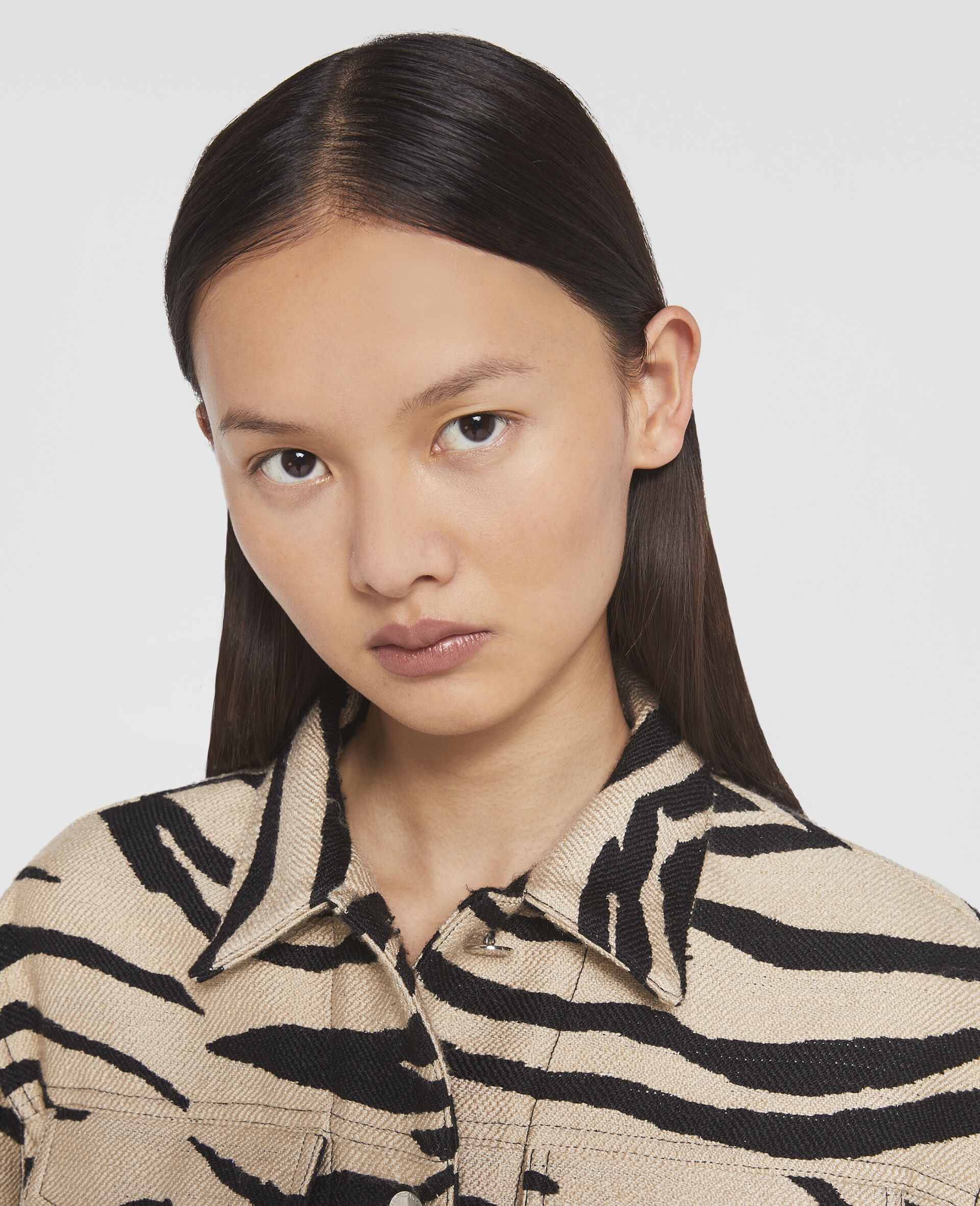 Tiger Print Jacquard Utility Jacket - 4
