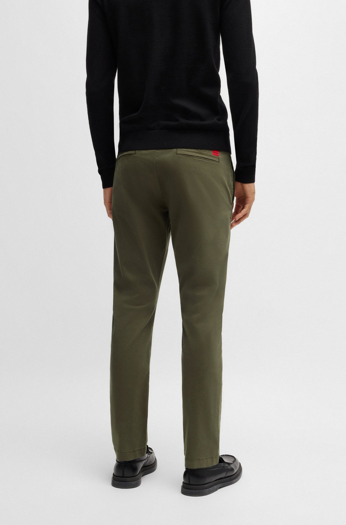 SLIM-FIT CHINOS IN STRETCH-COTTON GABARDINE - 4
