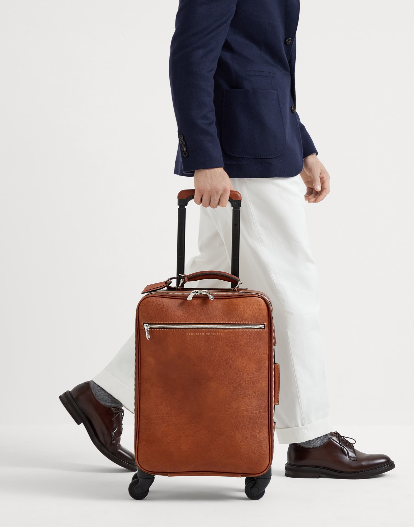 Grained calfskin suitcase - 4