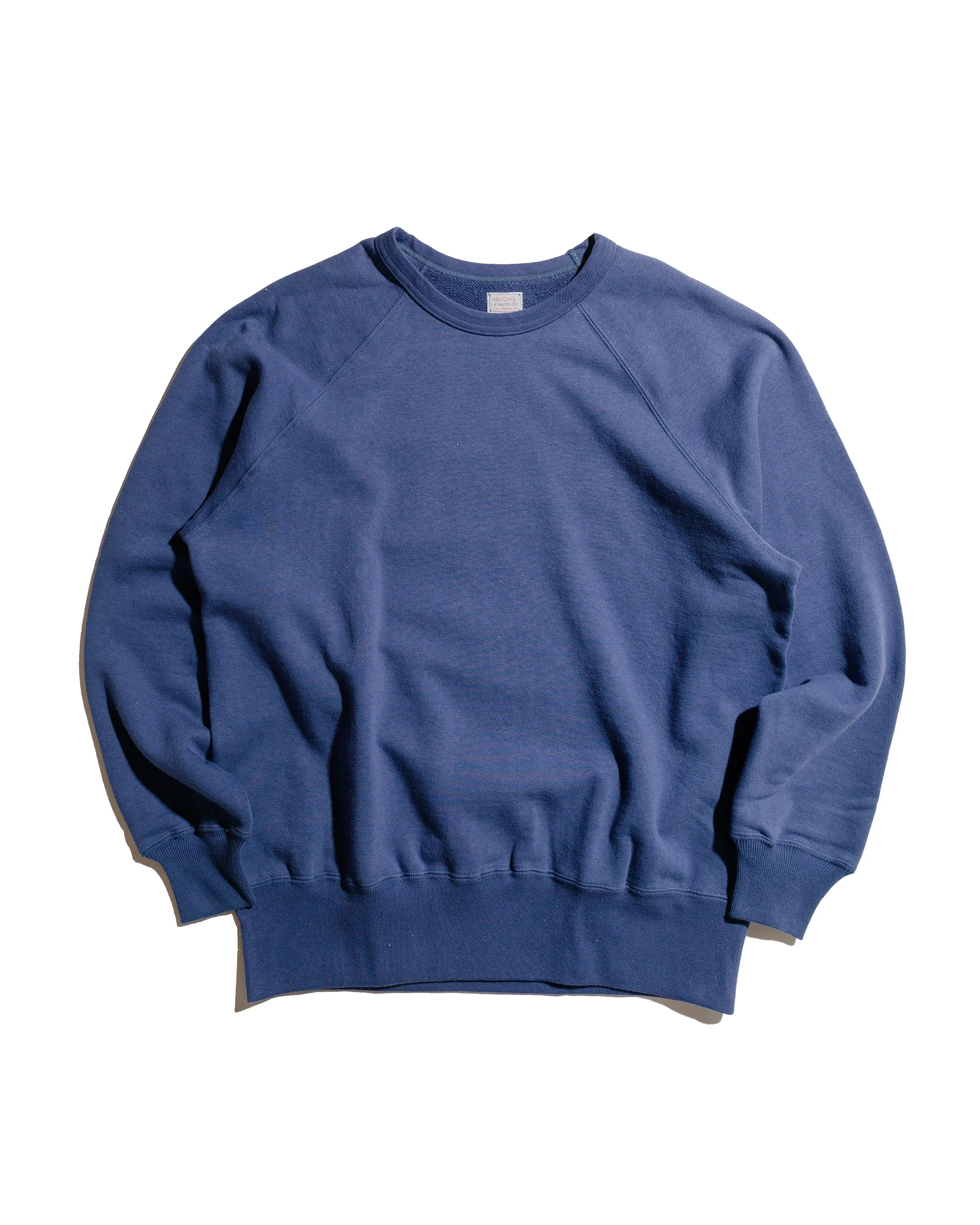 The Real McCoy’s MC24117 9 Oz. Loopwheel Raglan Sweatshirt MQ Navy - 1