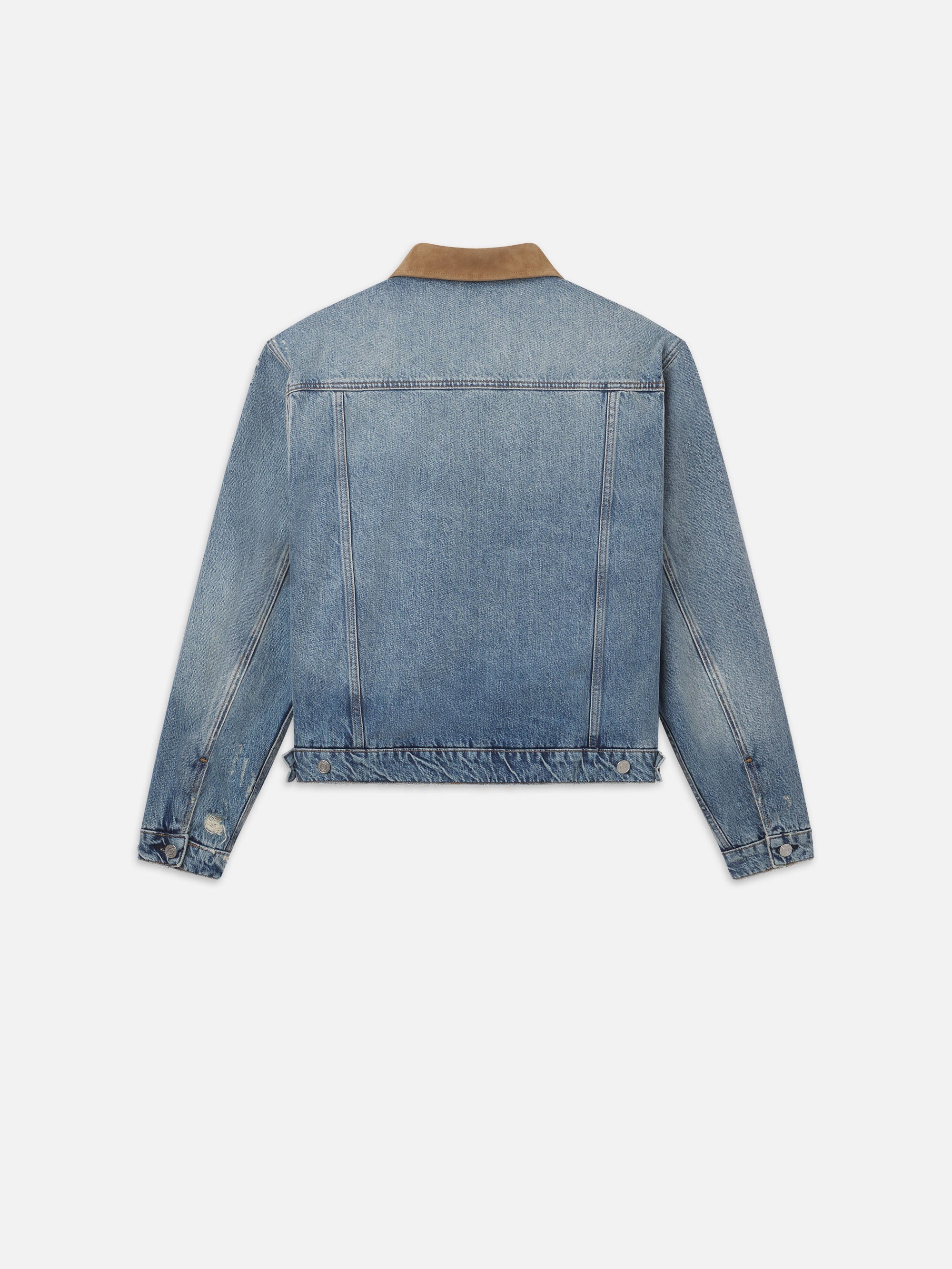 Vintage Denim Jacket in Blue Beach Rips - 4
