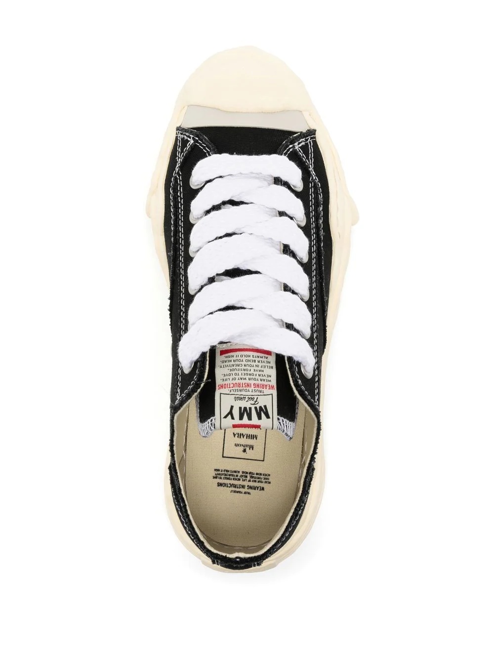 lace-up low-top sneakers - 4