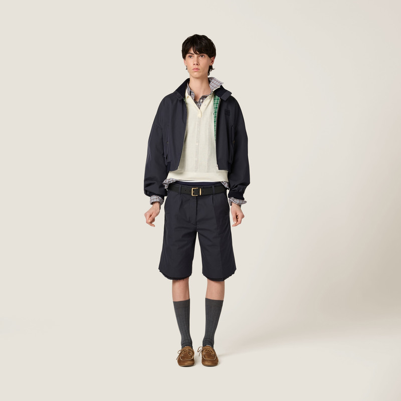 Miu Miu Panama cotton Bermudas outlook