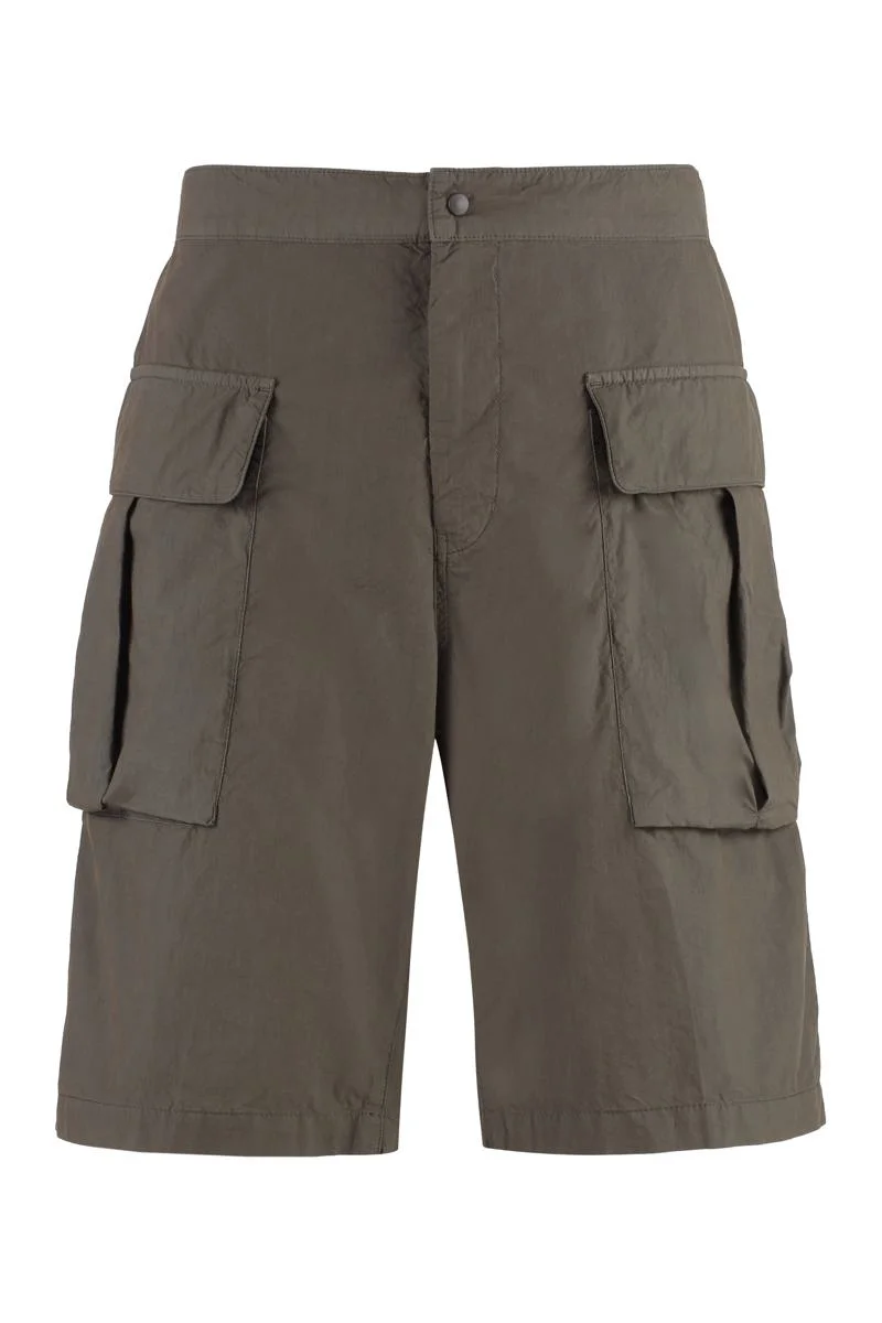 ASPESI COTTON CARGO BERMUDA SHORTS - 1