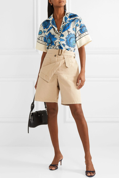 GUCCI Floral-print silk-twill shirt outlook