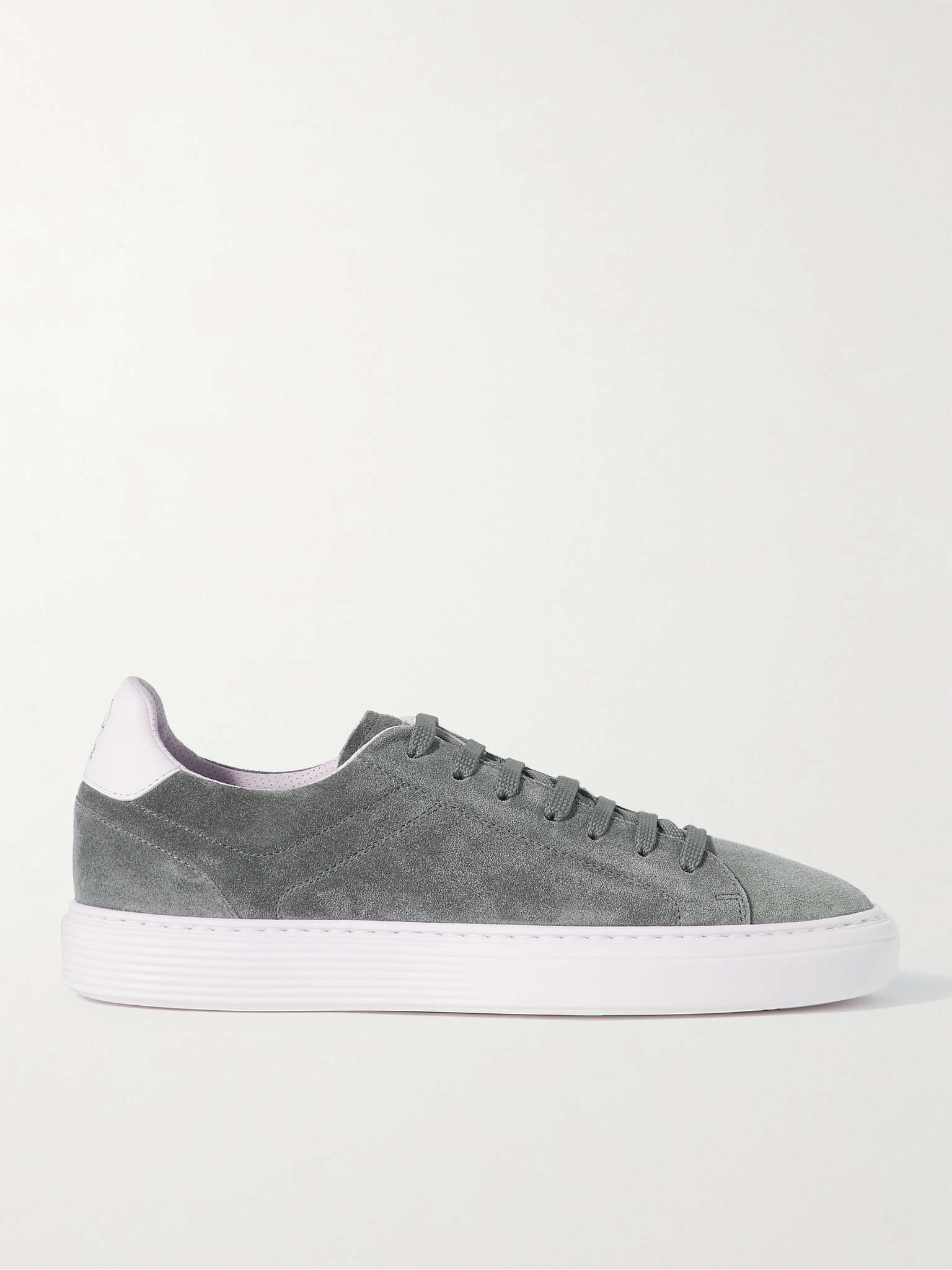 Urano Leather-Trimmed Suede Sneakers - 1
