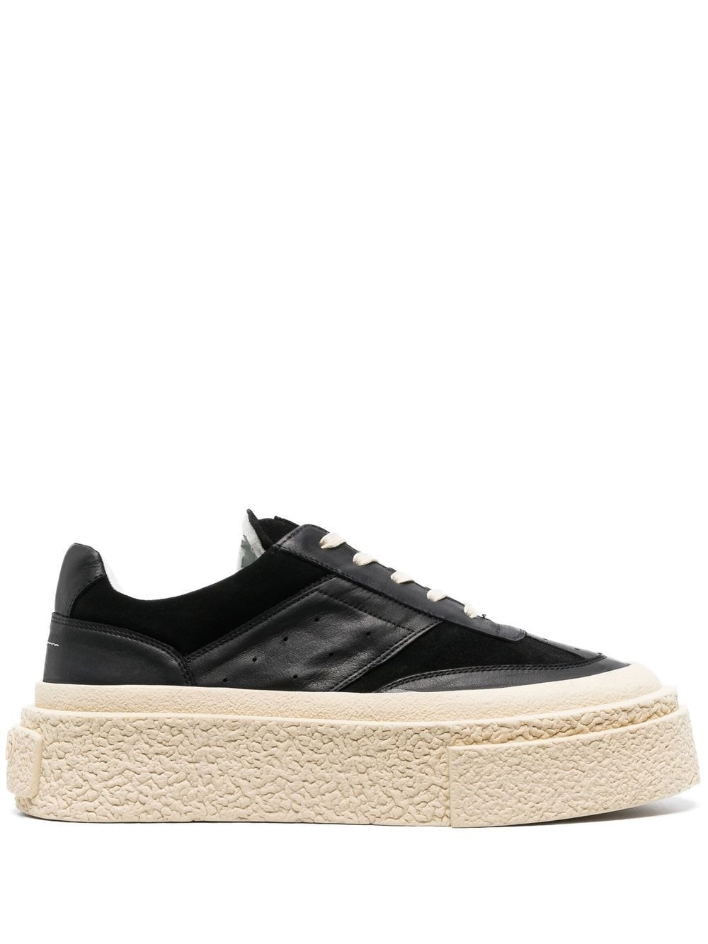 leather platform sneakers - 1