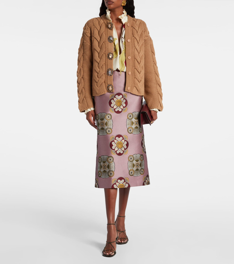 La DoubleJ Portrait embellished cardigan outlook