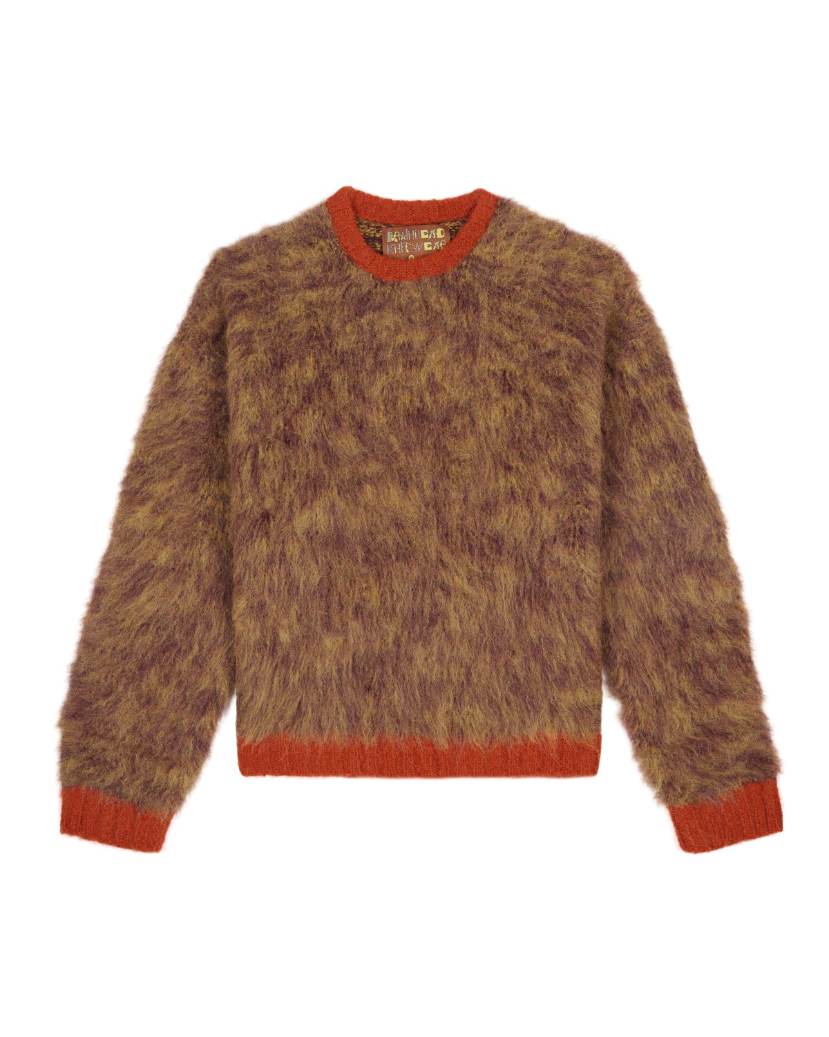 Marled Alpaca Crewneck Sweater - Mocha - 1
