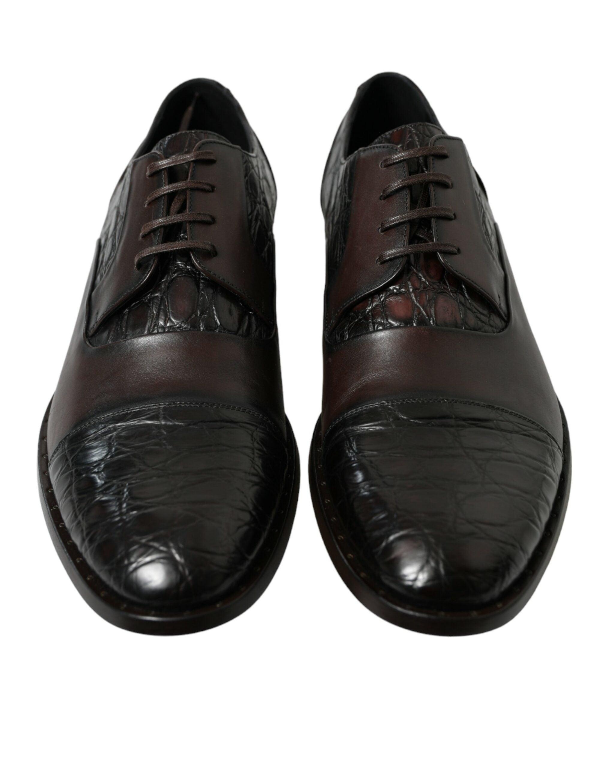 Dolce & Gabbana Brown Exotic Leather Formal Men Dress Shoes - 2