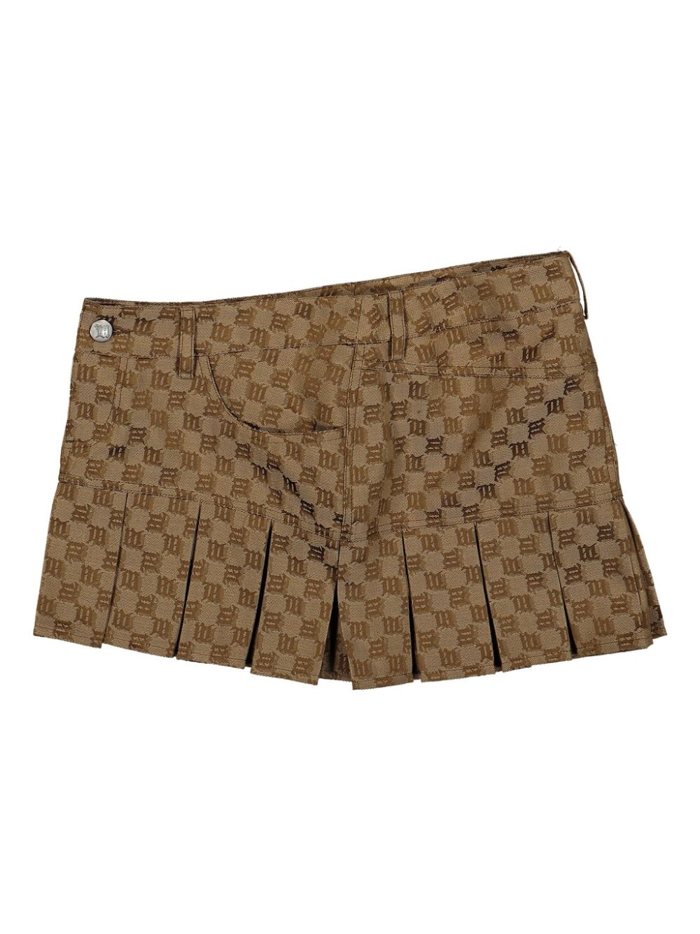 logo-jacquard mini skirt - 3