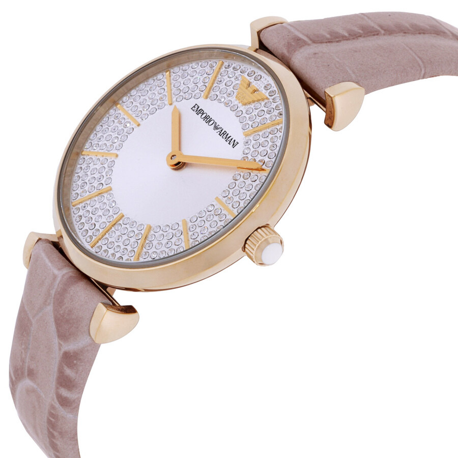 Emporio Armani Gianni T-Bar Quartz Silver Dial Ladies Watch AR11518 - 2