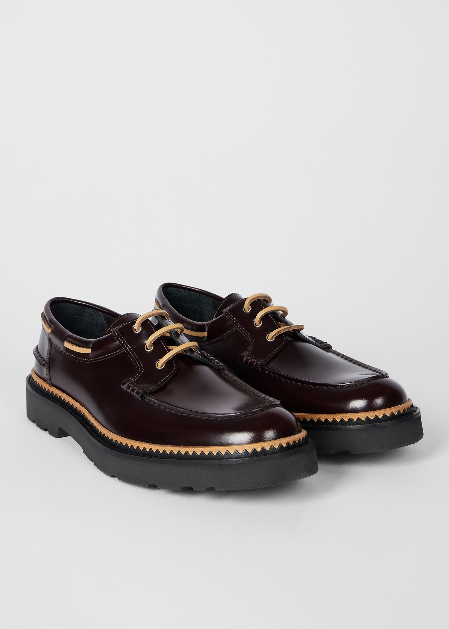 Bordeaux Leather 'Barca' Shoes - 2