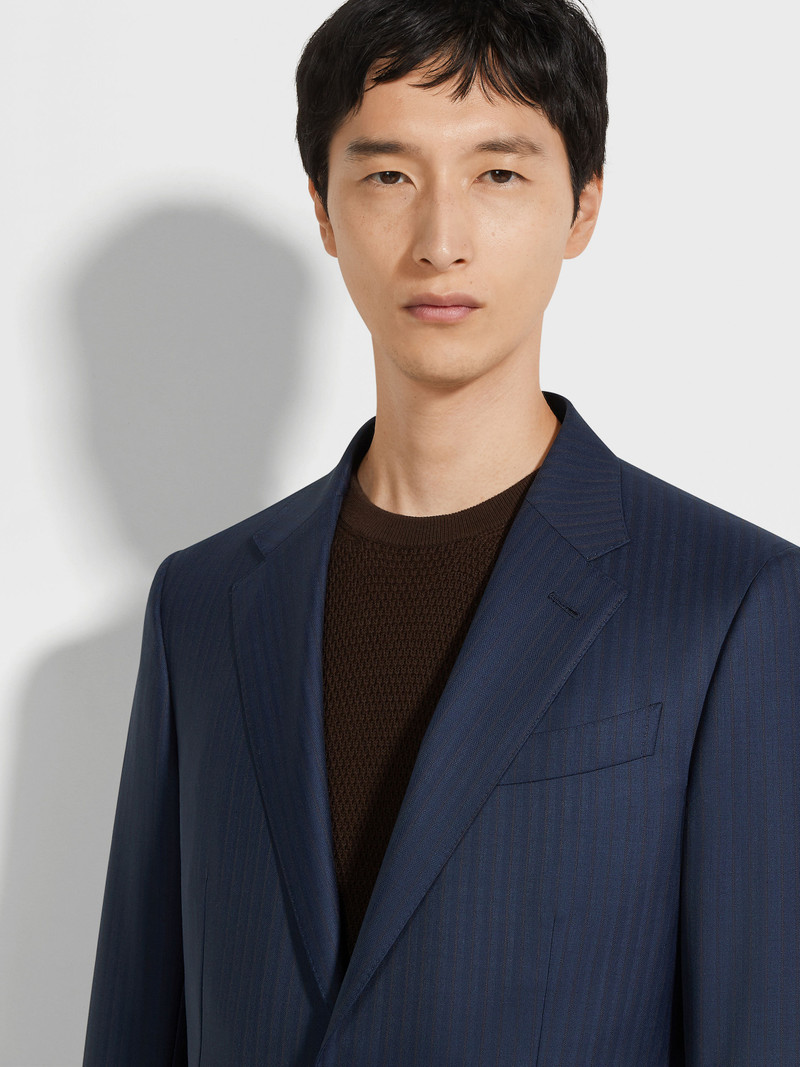 DARK BLUE AND BROWN 15MILMIL15 WOOL SUIT 3