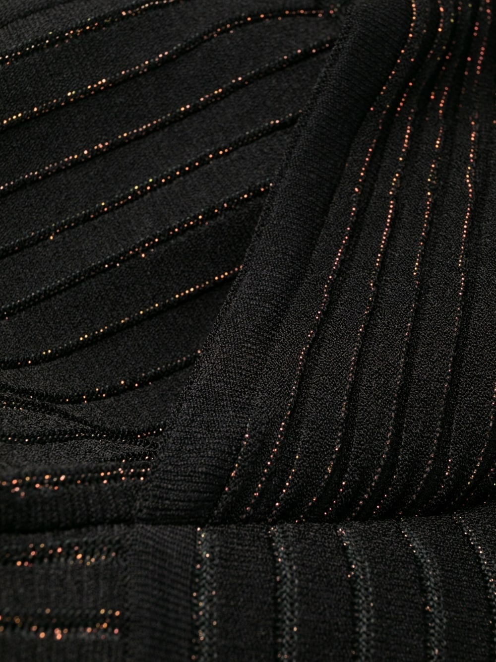ribbed V-neck mini dress - 5