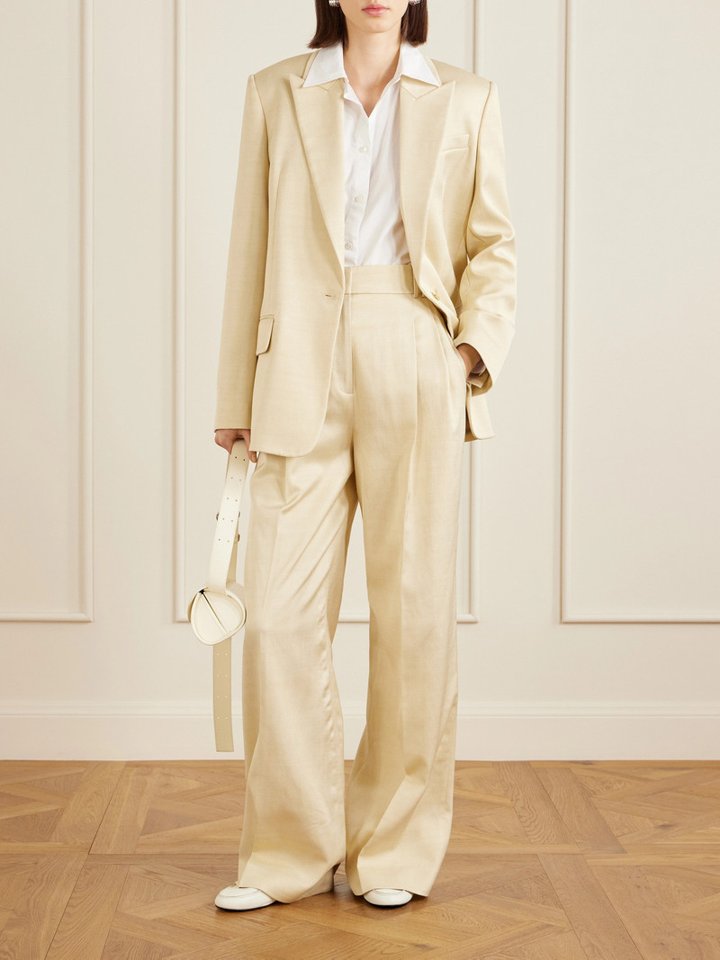 Another Tomorrow Pleated Twill Wide-leg Pants outlook