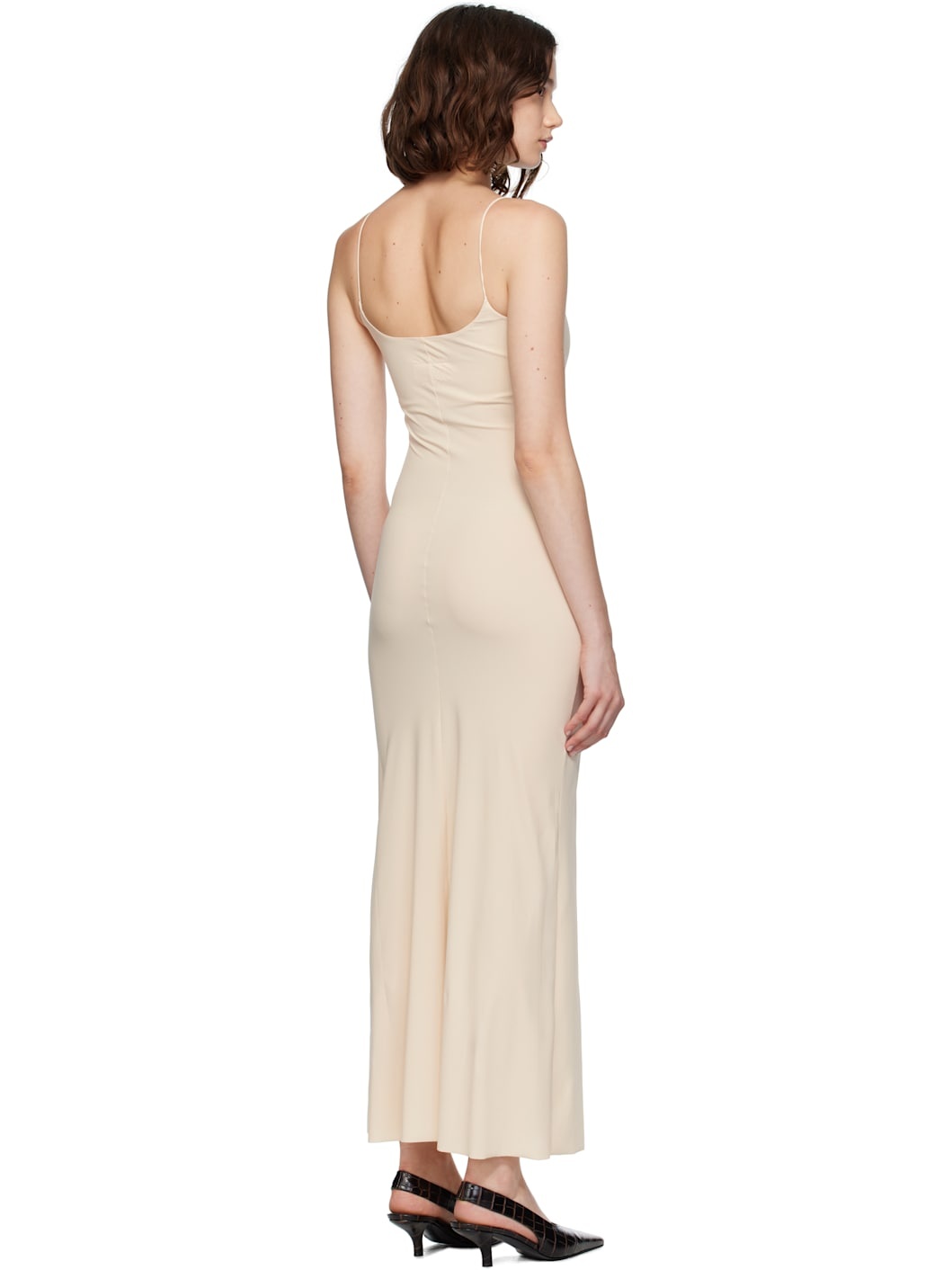 Beige Slip Maxi Dress - 3