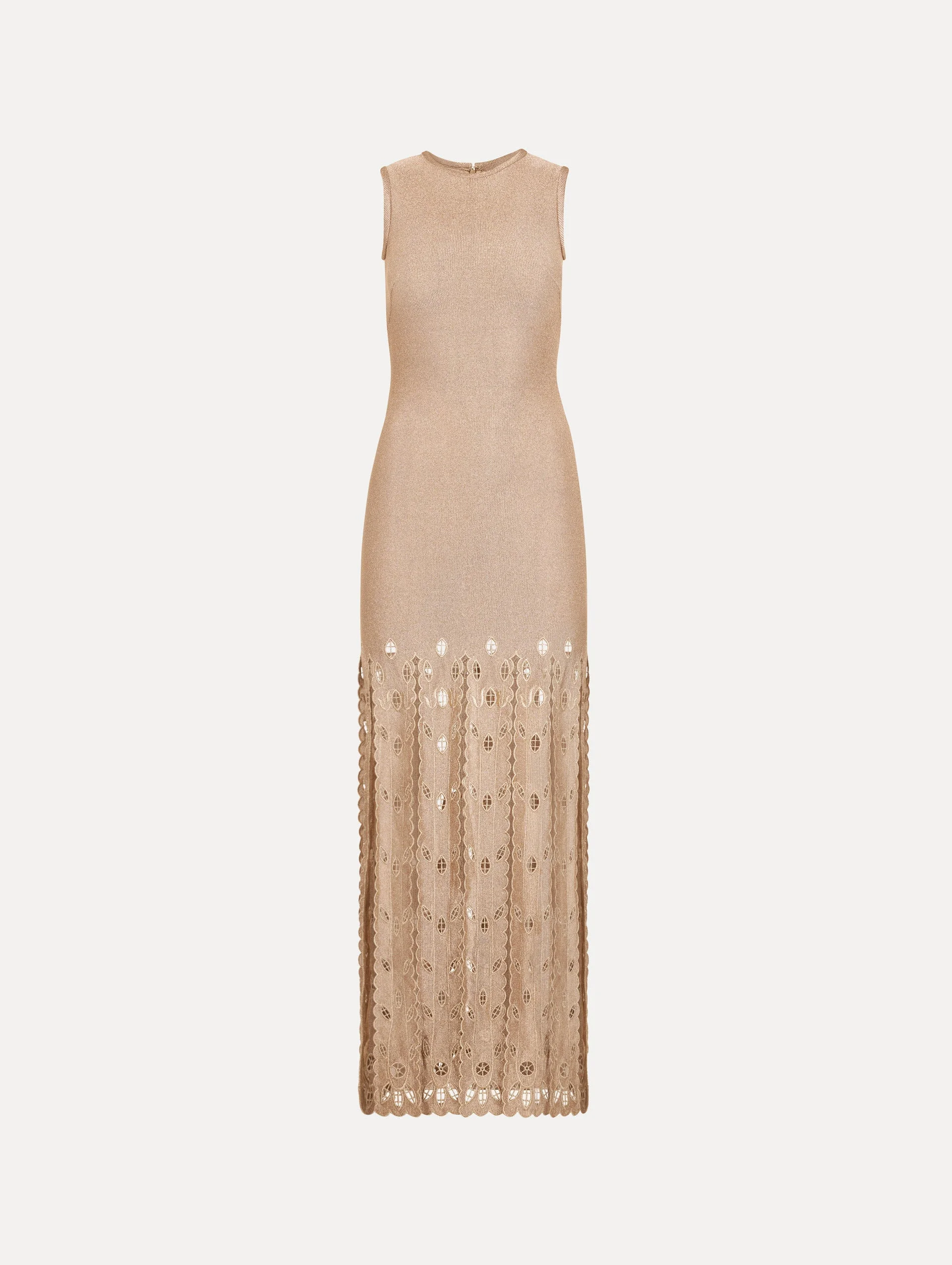 PINEAPPLE FRINGE METALLIC JERSEY DRESS - 1