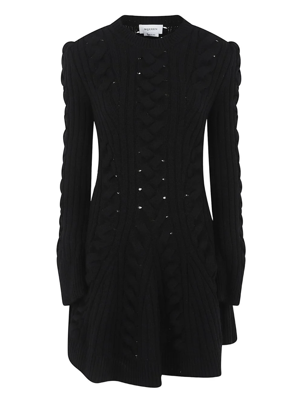 cable-knit open-work dress - 1