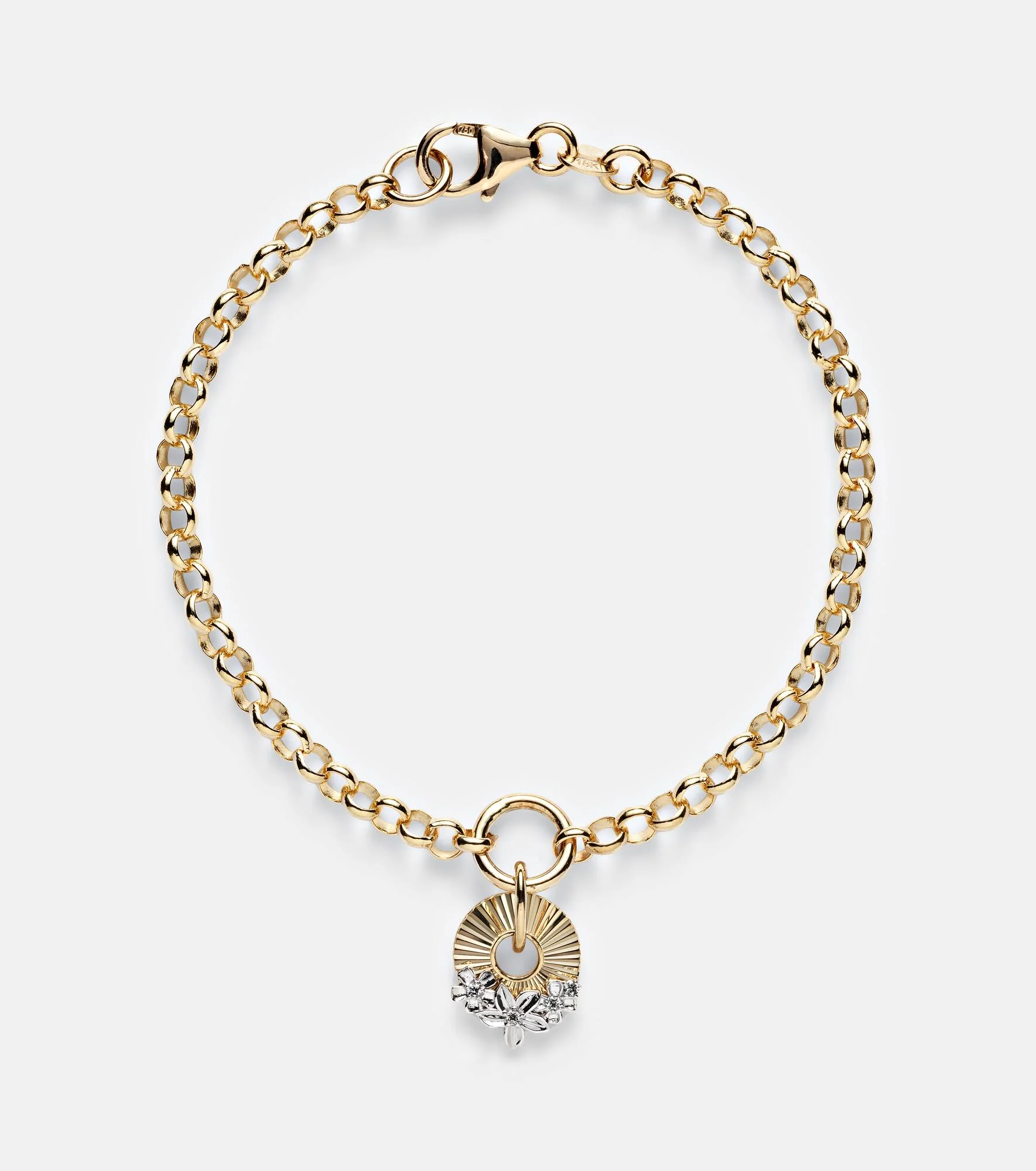 Resilience 18kt gold chain bracelet with diamonds - 1