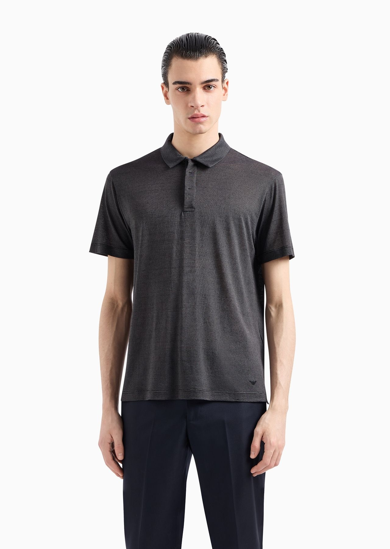 ASV Lyocell and fil-à-fil hemp blend jersey polo shirt - 2