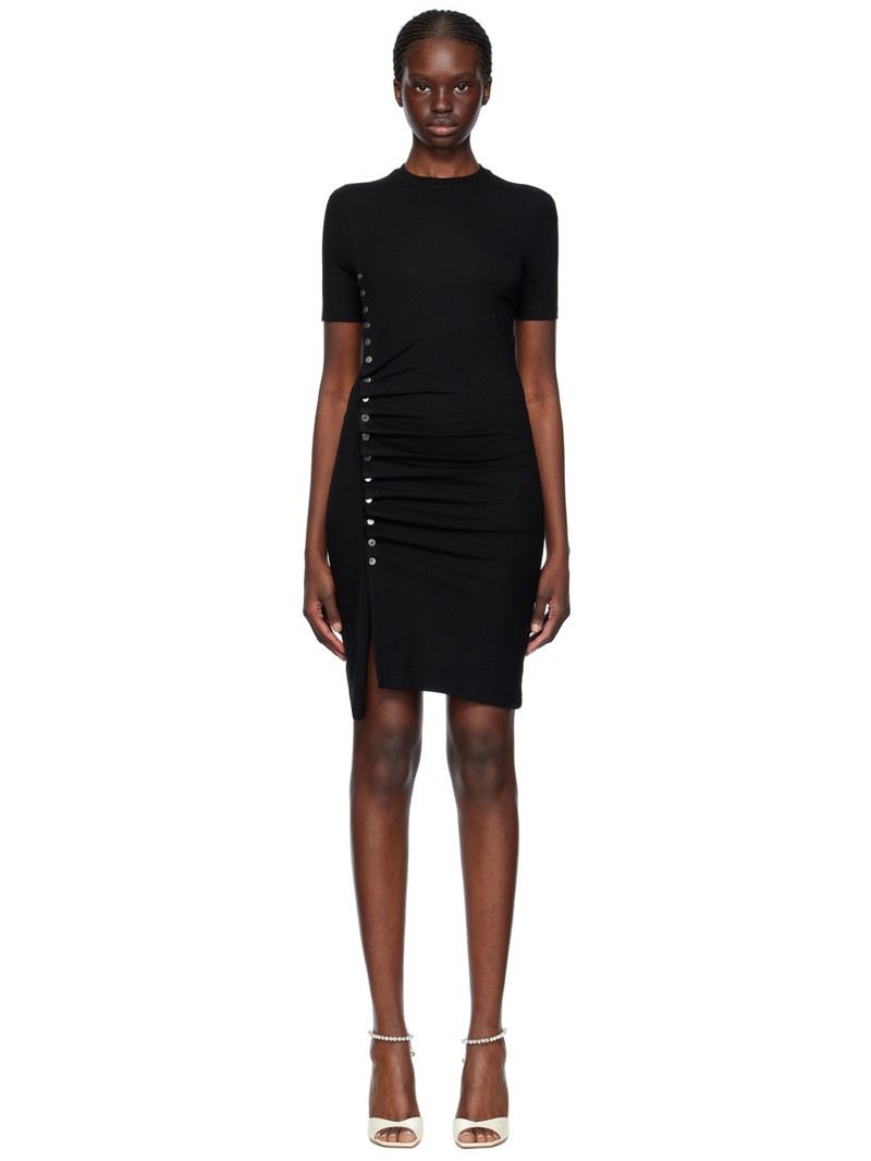 Black Draped Minidress 1