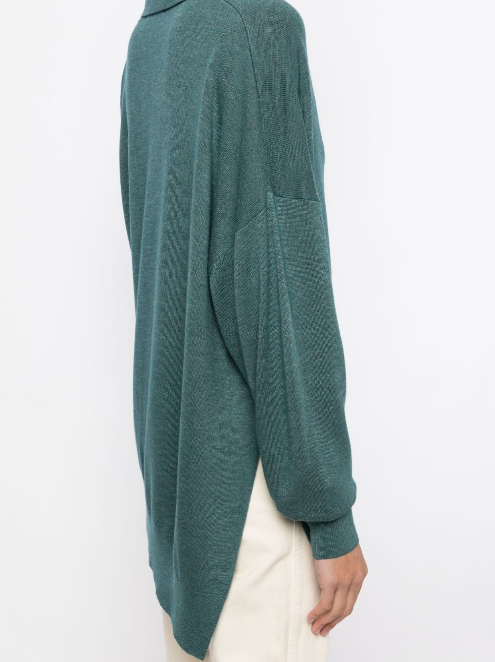 fine-knit asymmetric jumper - 5