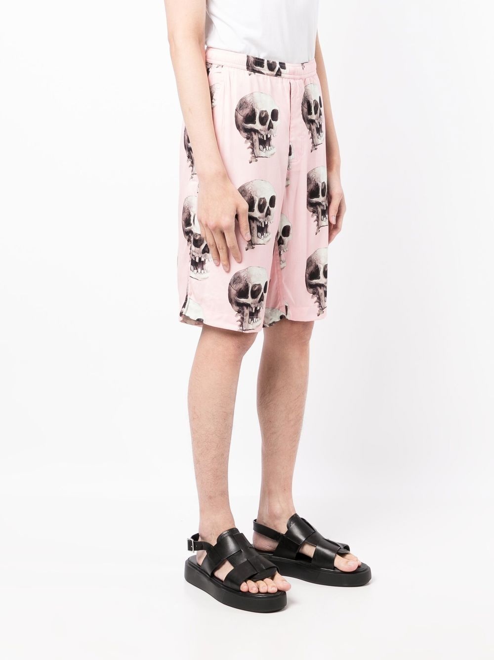 SKULL GRAPHIC-PRINT BERMUDA SHORTS - 4