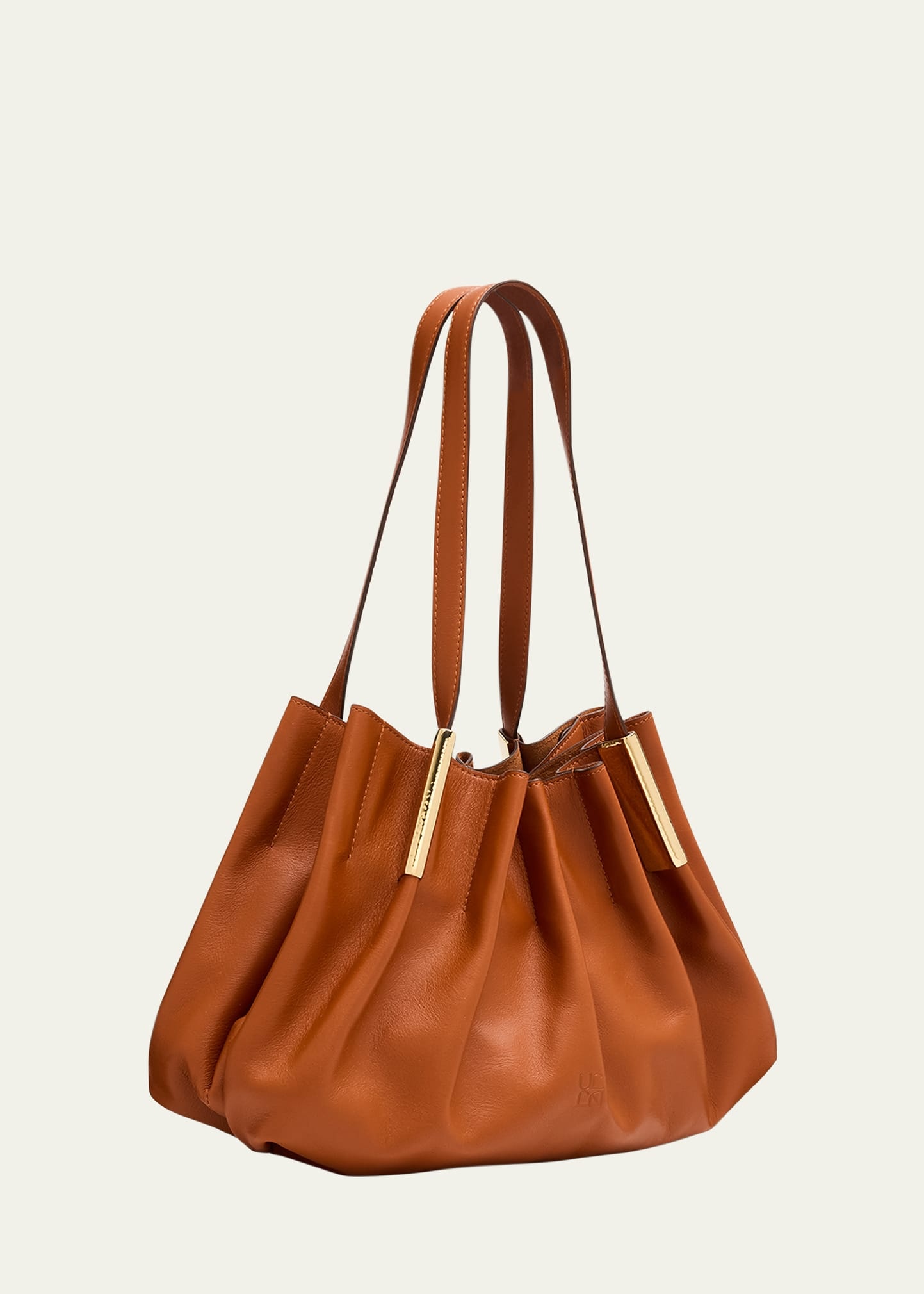 Isadora Mini Ruched Leather Tote Bag - 3
