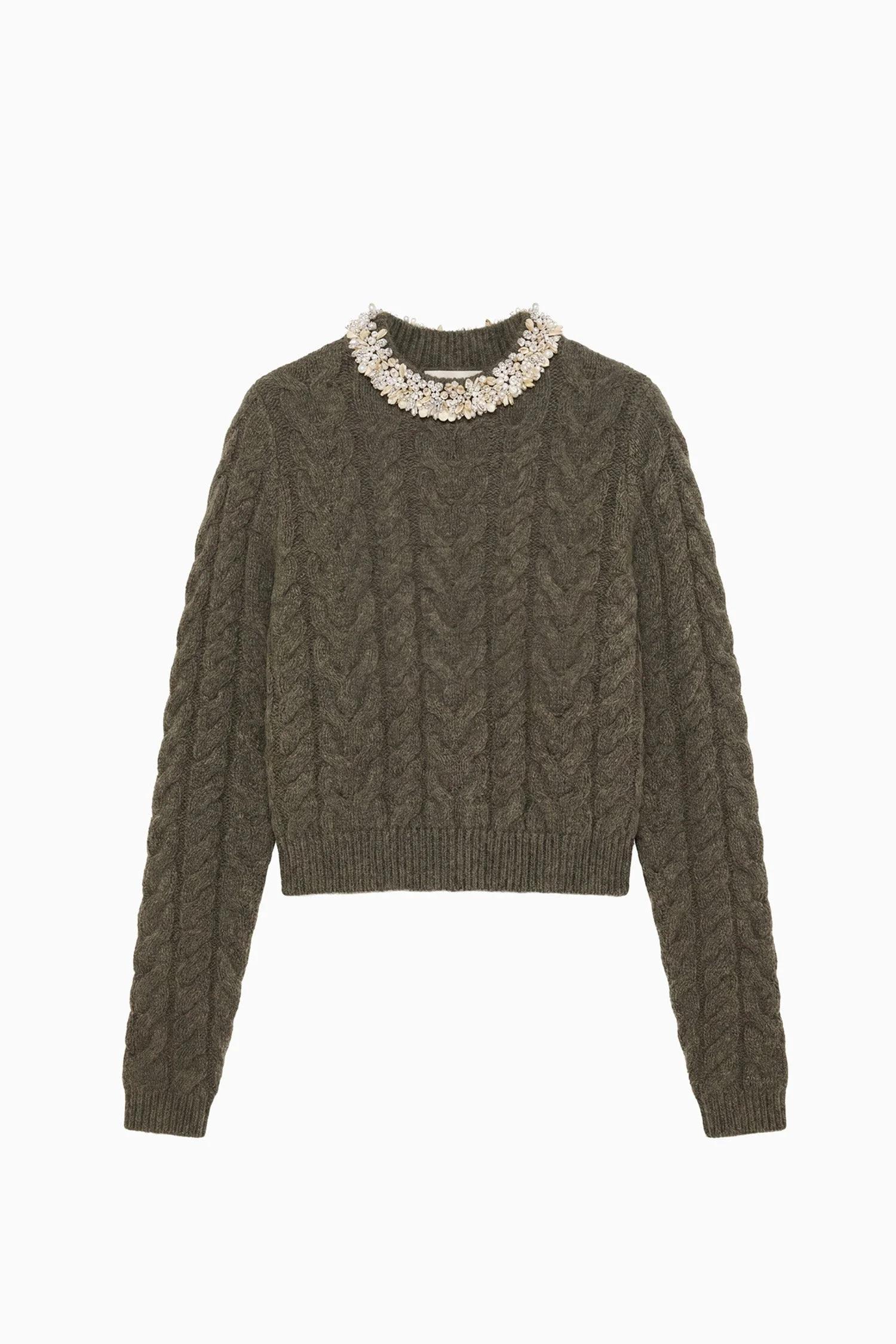 Marlie Knit Pullover with Embellishment - 1