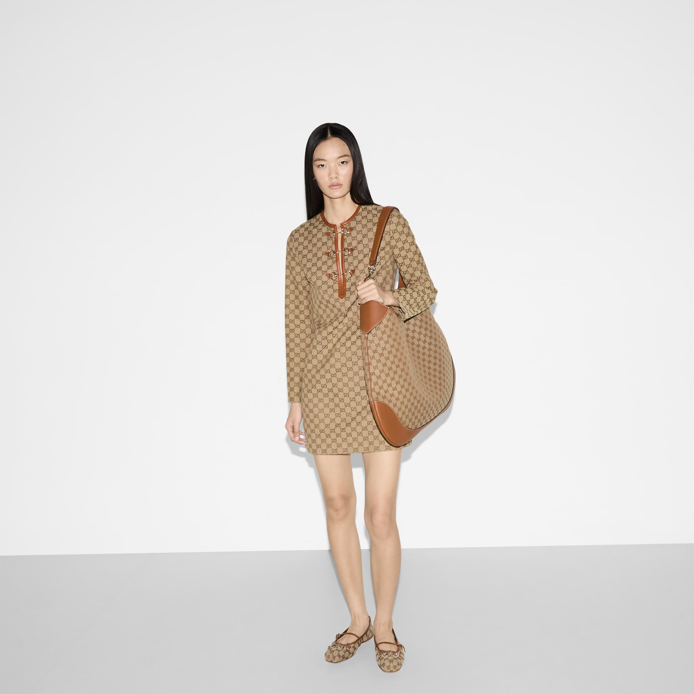 GG canvas dress with Horsebit - 6
