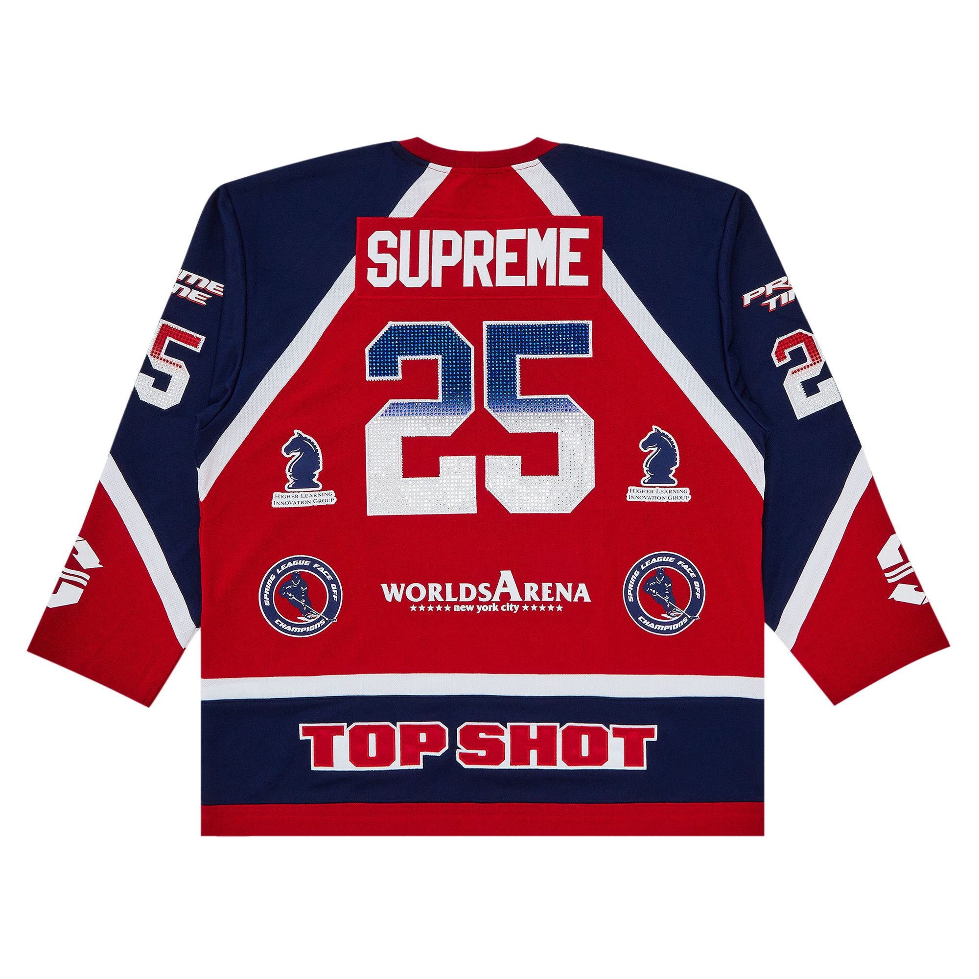 Supreme Rhinestone Hockey Jersey 'Red' - 2
