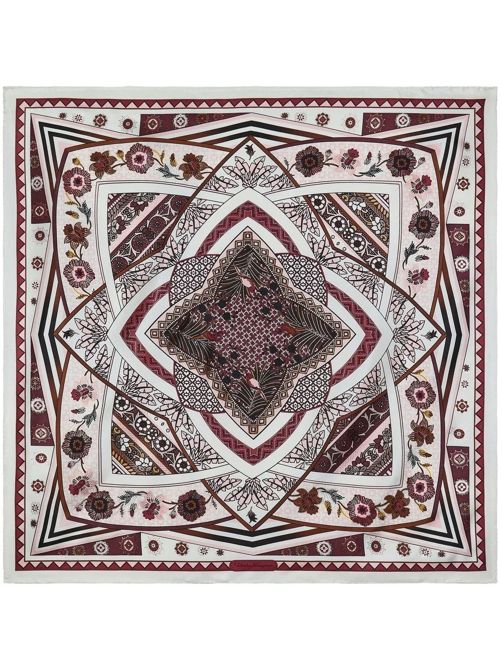 Nirvana-print silk foulard - 1