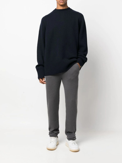 extreme cashmere straight-leg knitted track-pants outlook