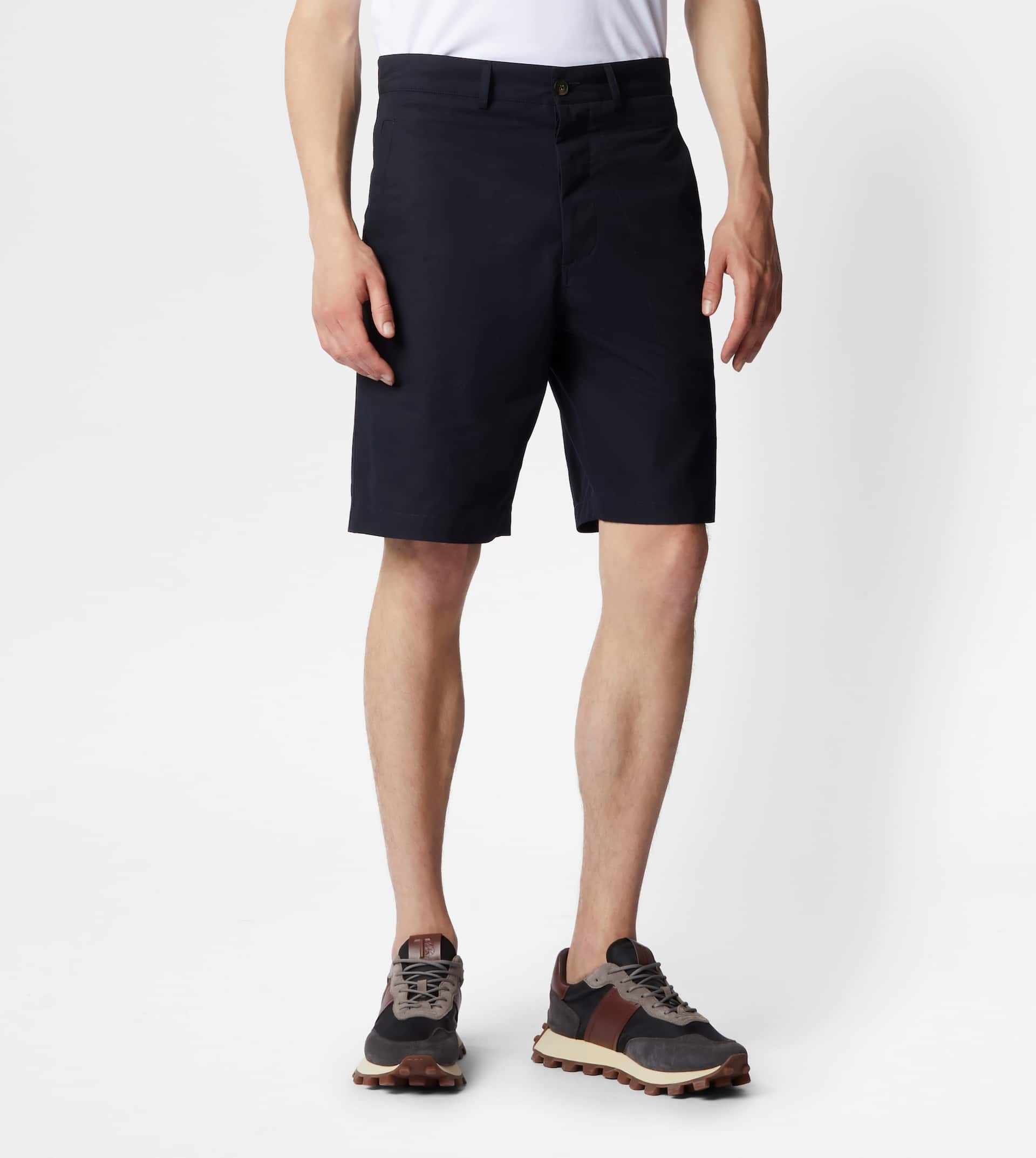 BERMUDA SHORTS IN COTTON - BLUE - 5